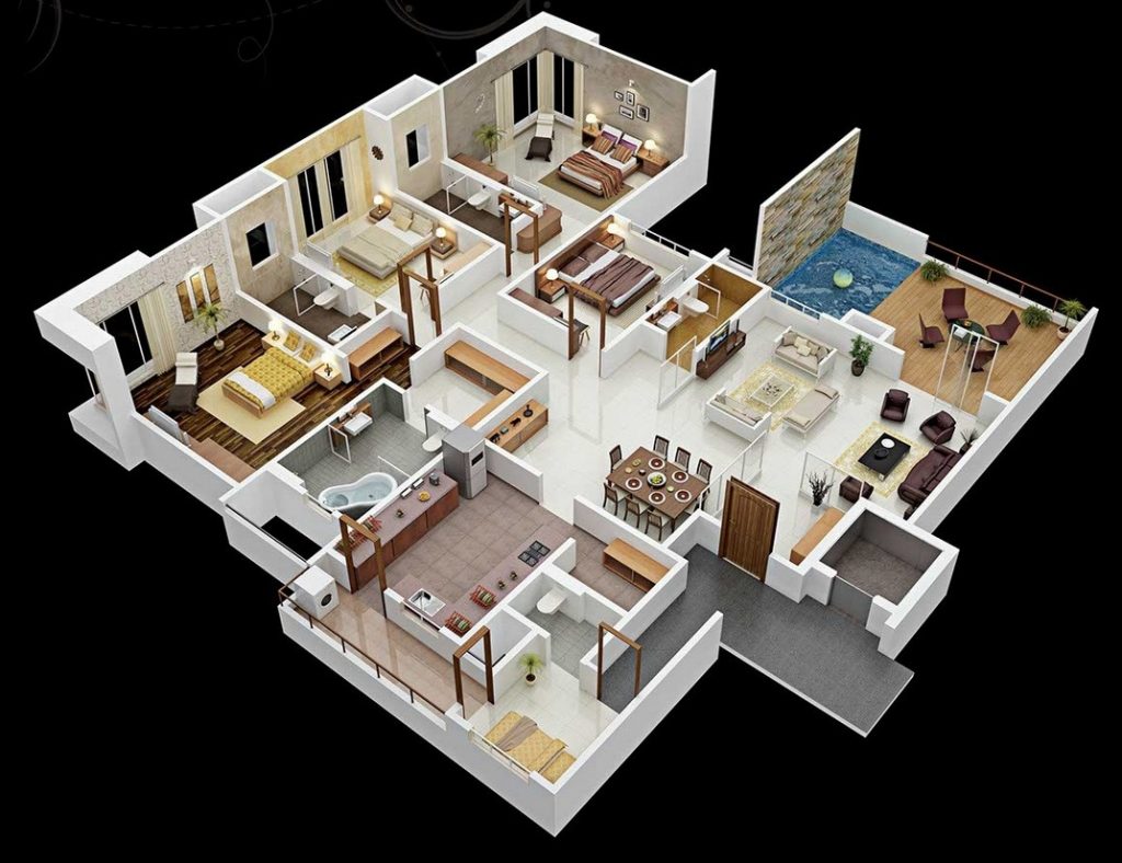 40 Amazing House Plan 4 Bedroom