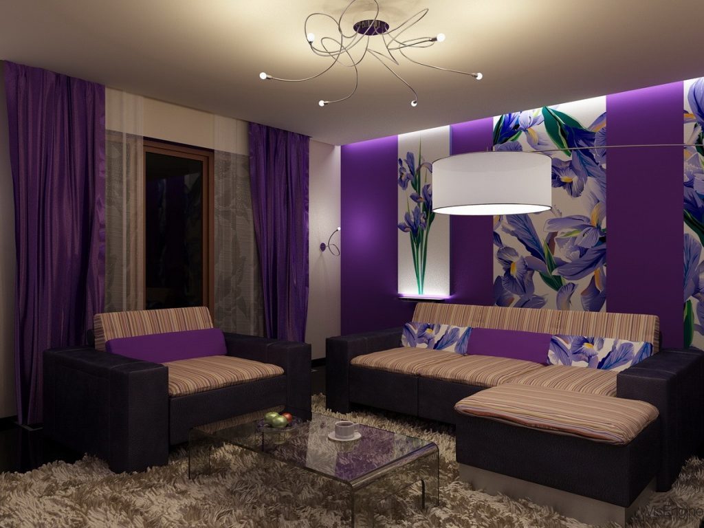 Purple curtaina