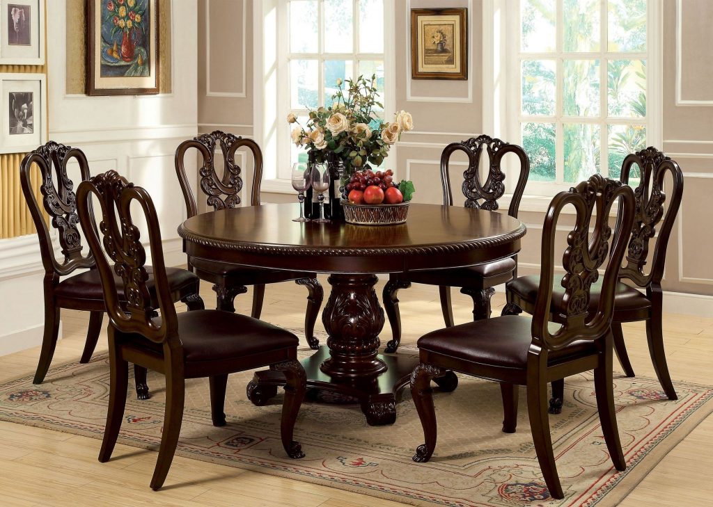 Types Of Dining Tables You Should Know, Small Round Walnut Dining Table And Chairs Set In Nigeria